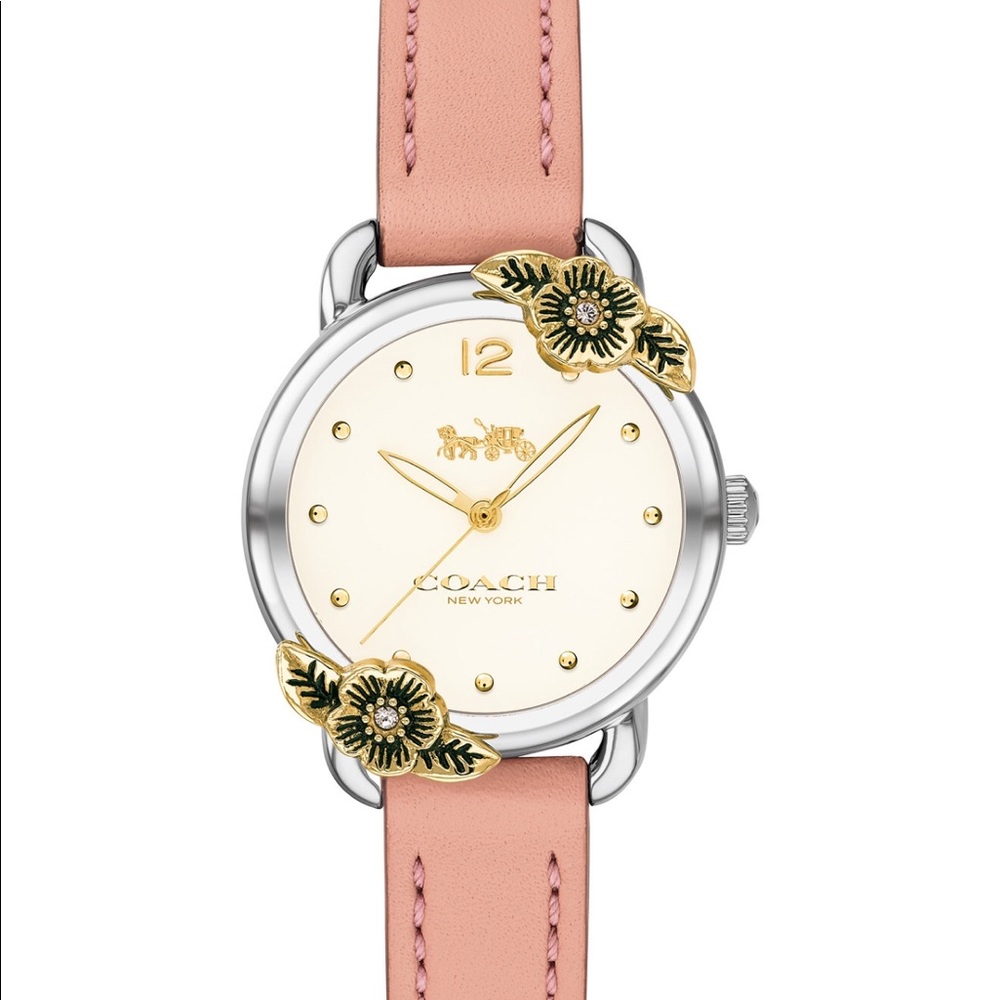 Authentic NWT Coach Delancey Tea Rose Blush Watch - Picture 1 of 8